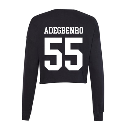 UTPB - NCAA Football : David Adegbenro - Women's Cropped Crew Fleece-1
