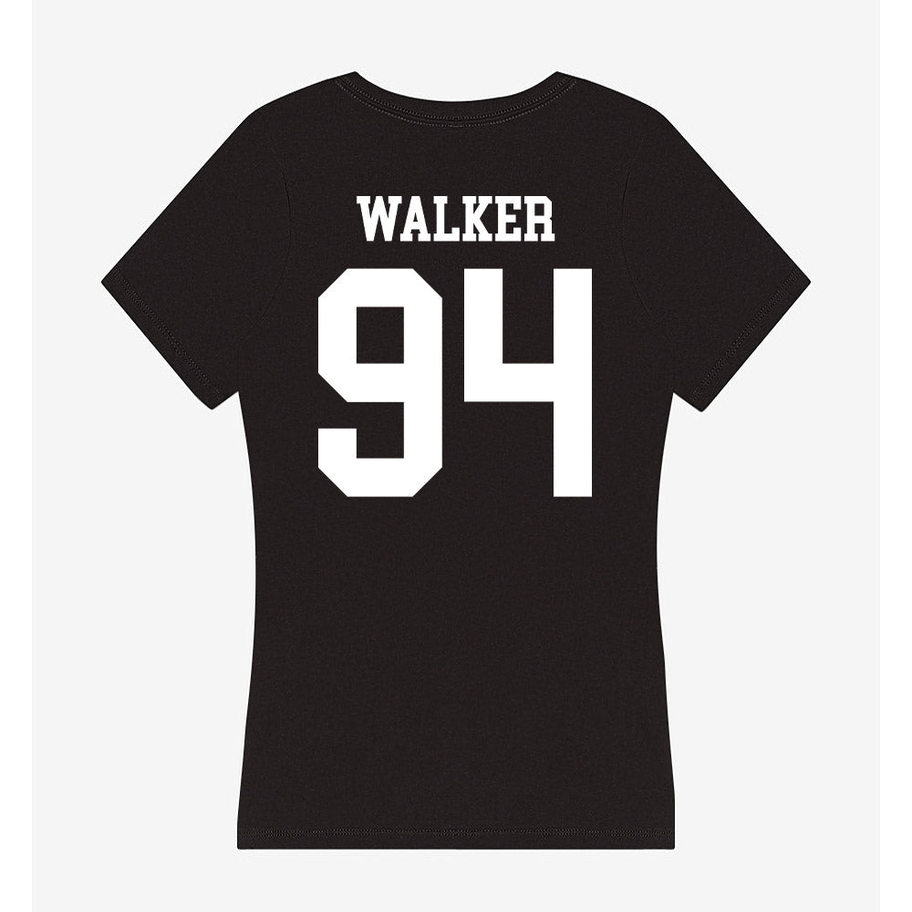 UTPB - NCAA Football : David Walker - Women's V-Neck T-Shirt-1