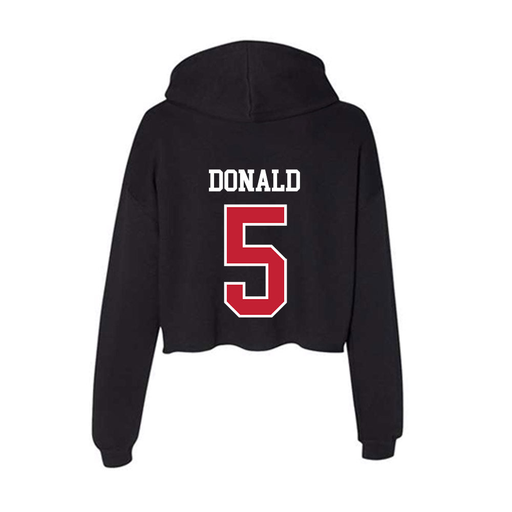 St. Johns - NCAA Women's Basketball : Jailah Donald - Classic Shersey Women's Crop Fleece Hoodie-1