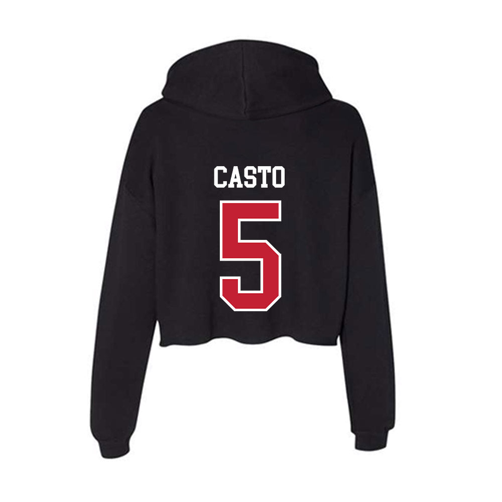 St. Johns - NCAA Softball : Natalie Casto - Classic Shersey Women's Crop Fleece Hoodie-1