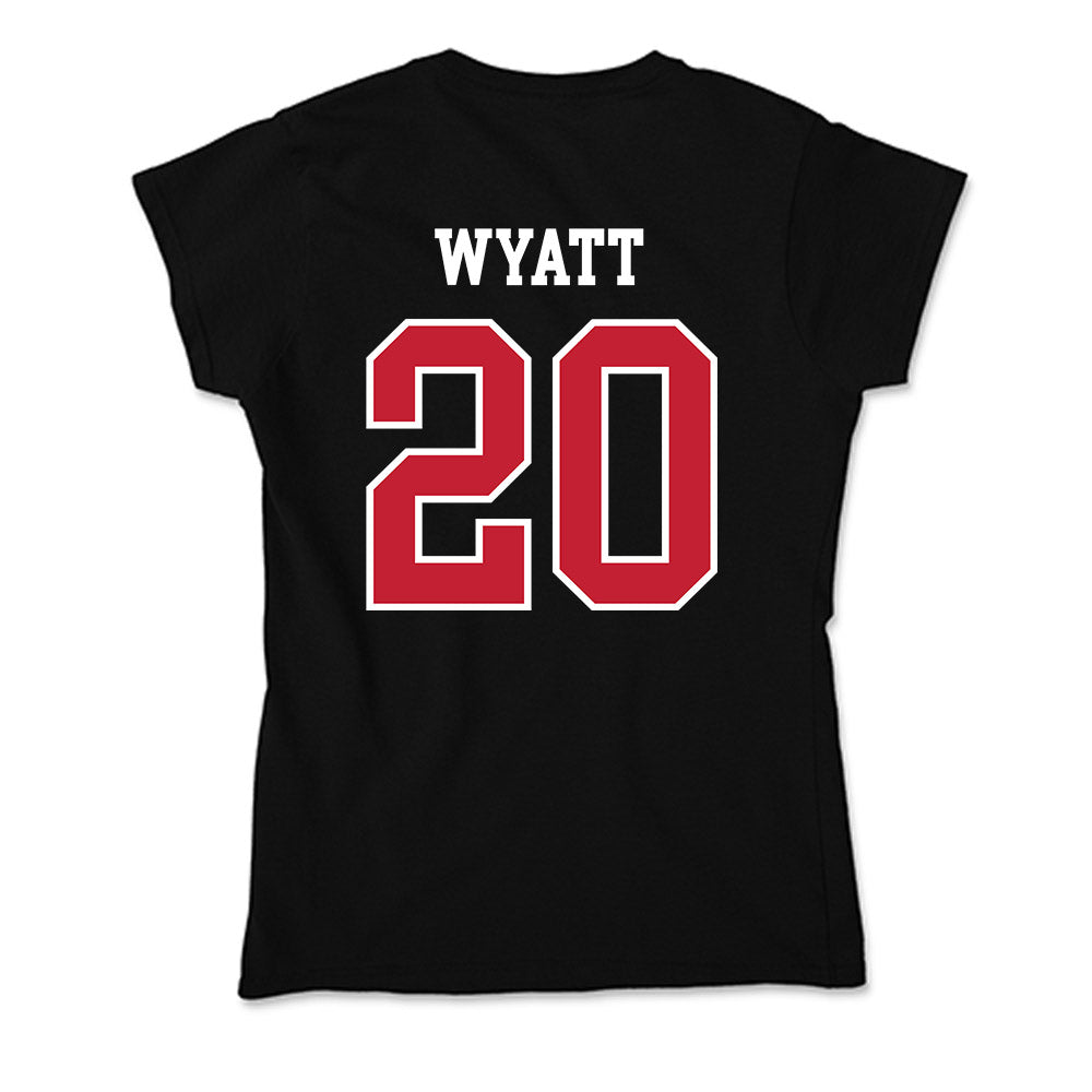 St. Johns - NCAA Women's Basketball : Sa'Mya Wyatt - Classic Shersey Soft Style Women’s T-Shirt-1