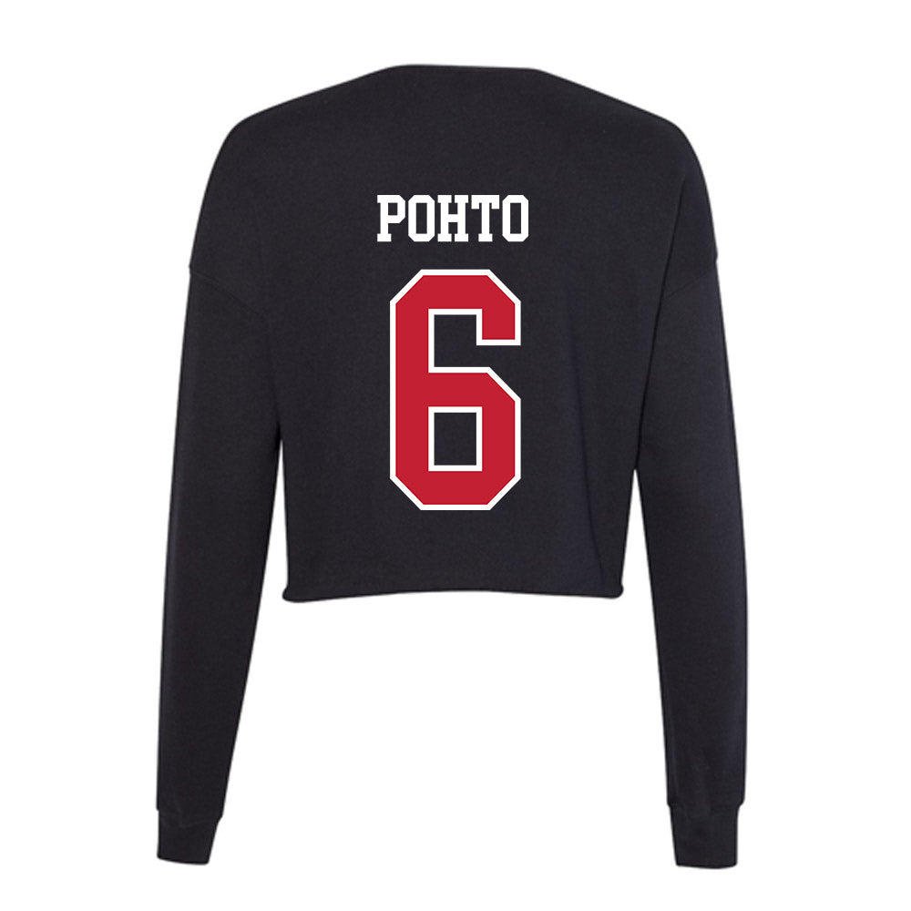 St. Johns - NCAA Men's Basketball : Casper Pohto - Classic Shersey Women's Cropped Crew Fleece-1