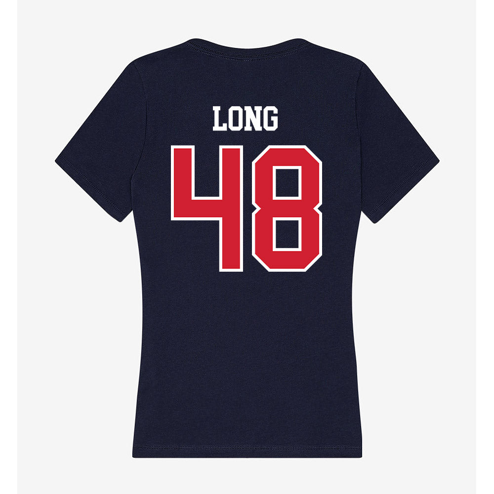 Robert Morris - NCAA Football : Alex Long - Women's V-Neck T-Shirt-1