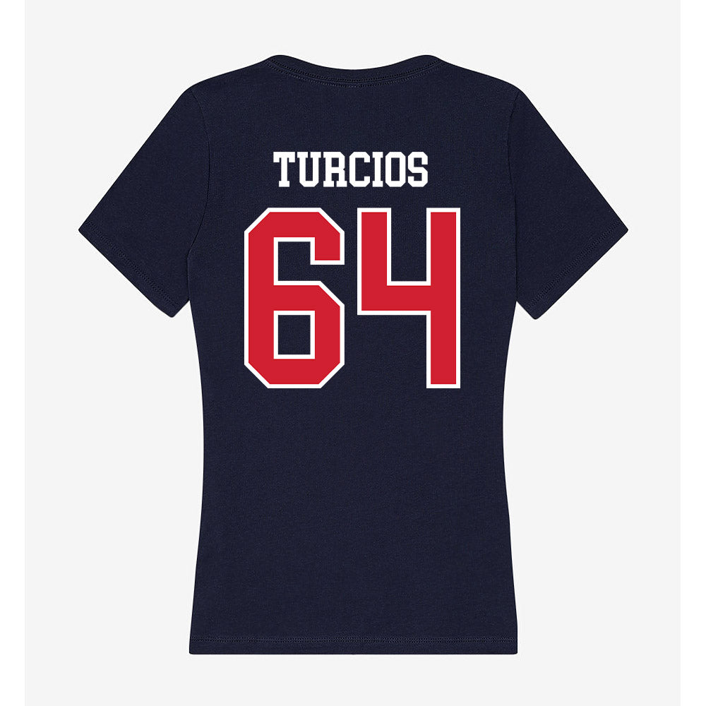 Robert Morris - NCAA Football : Diego Turcios - Women's V-Neck T-Shirt-1