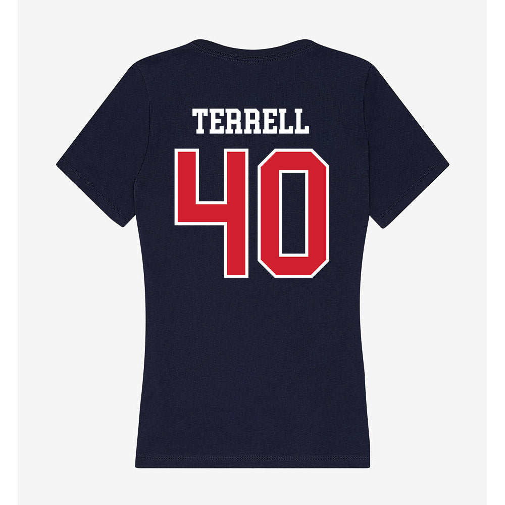 Robert Morris - NCAA Football : Malachi Terrell - Women's V-Neck T-Shirt-1