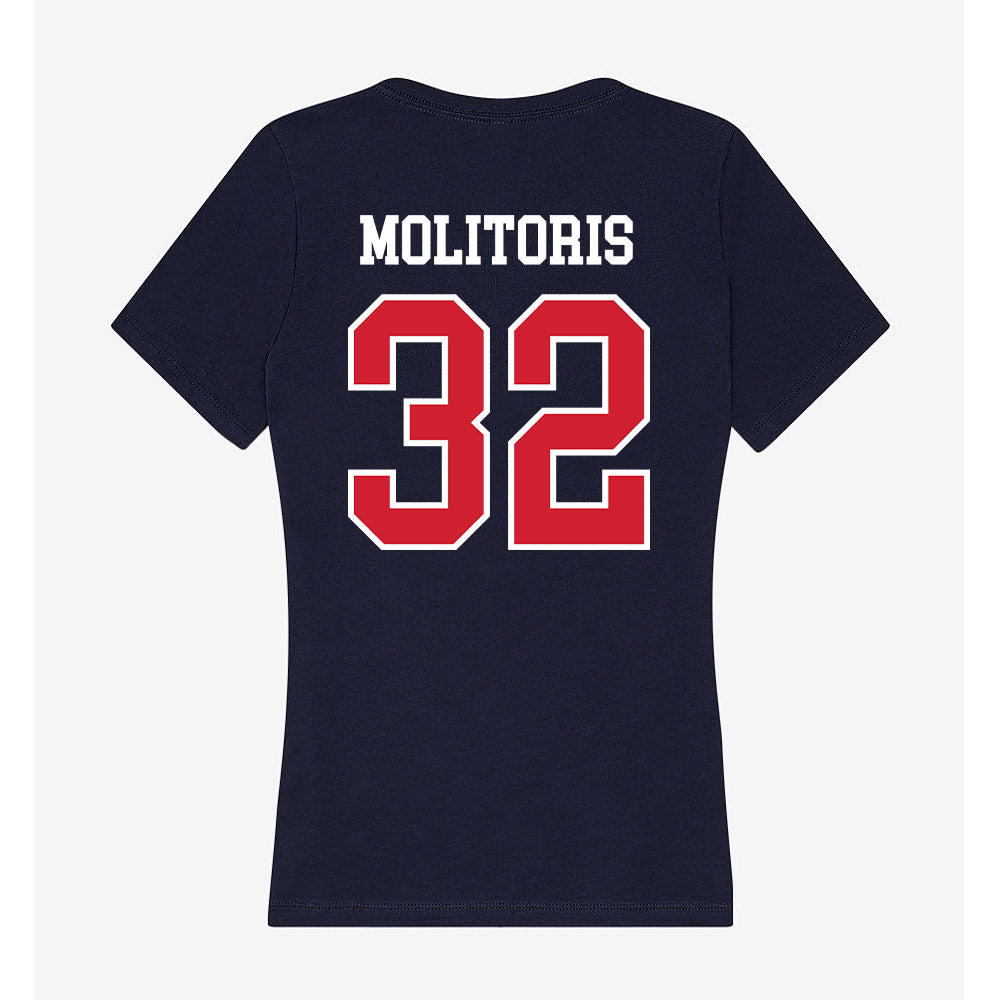 Robert Morris - NCAA Softball : Kaitlyn Molitoris - Women's V-Neck T-Shirt-1