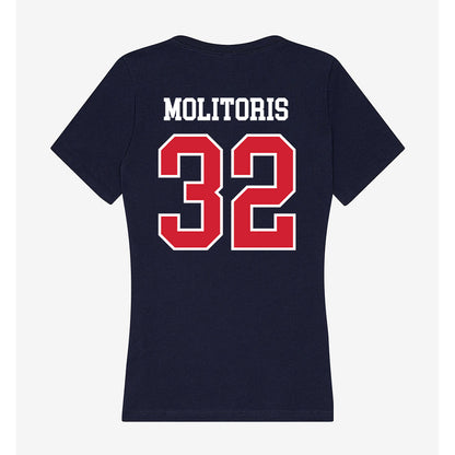 Robert Morris - NCAA Softball : Kaitlyn Molitoris - Women's V-Neck T-Shirt-1