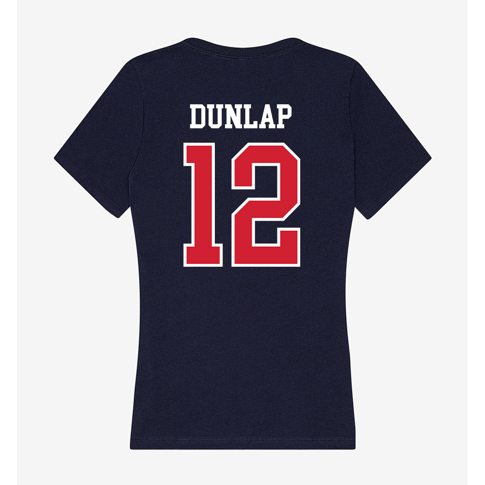 Robert Morris - NCAA Softball : Sequoia Dunlap - Women's V-Neck T-Shirt-1