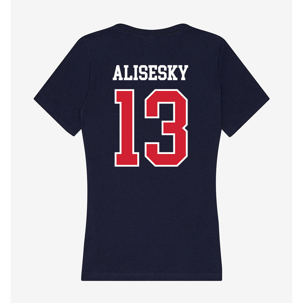 Robert Morris - NCAA Softball : Morgan Alisesky - Women's V-Neck T-Shirt-1