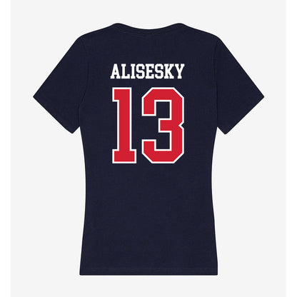 Robert Morris - NCAA Softball : Morgan Alisesky - Women's V-Neck T-Shirt-1