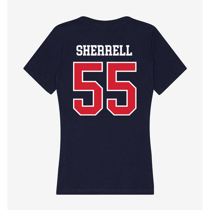 Robert Morris - NCAA Football : Tayvon Sherrell - Women's V-Neck T-Shirt-1