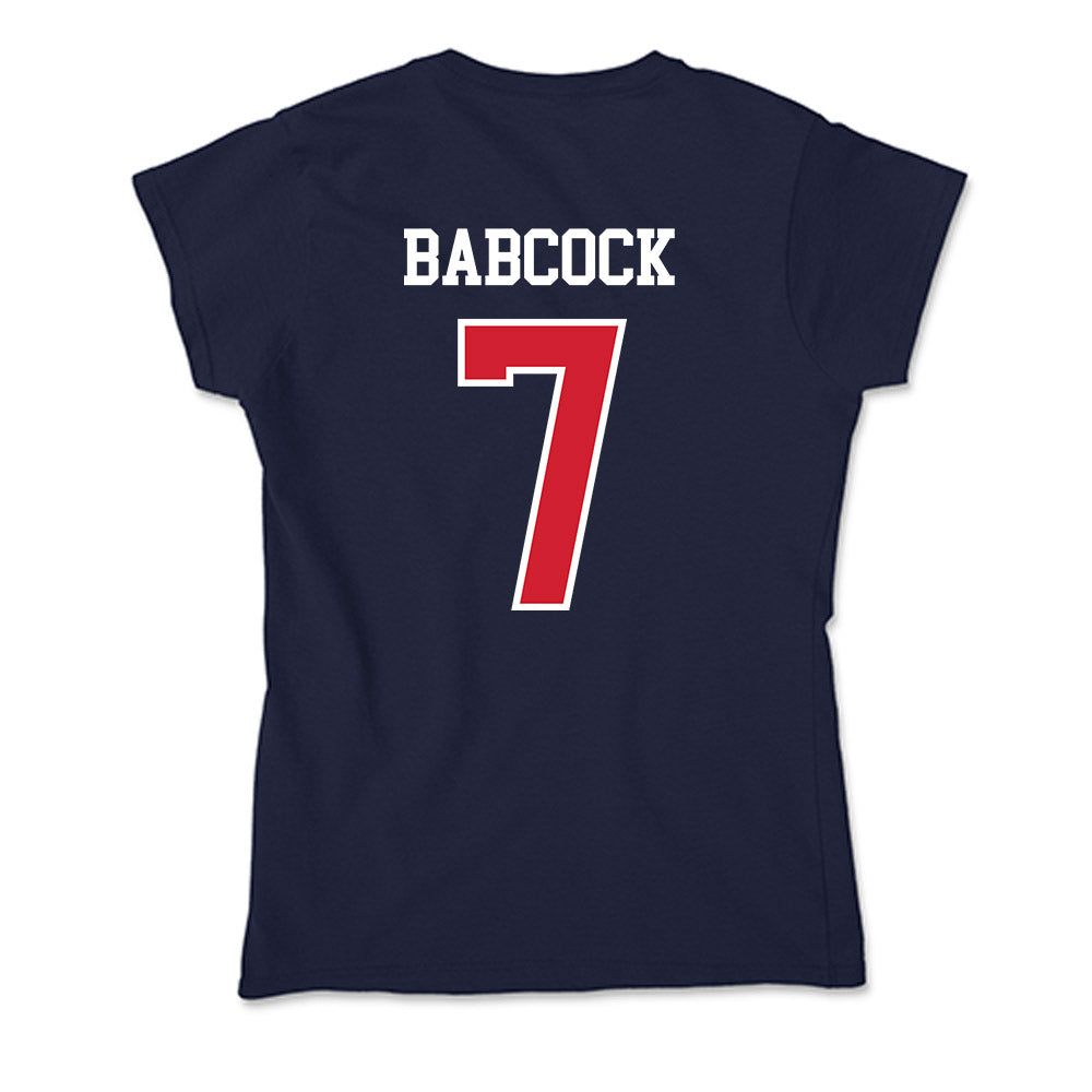 Robert Morris - NCAA Men's Ice Hockey : John Babcock - Soft Style Women’s T-Shirt-1