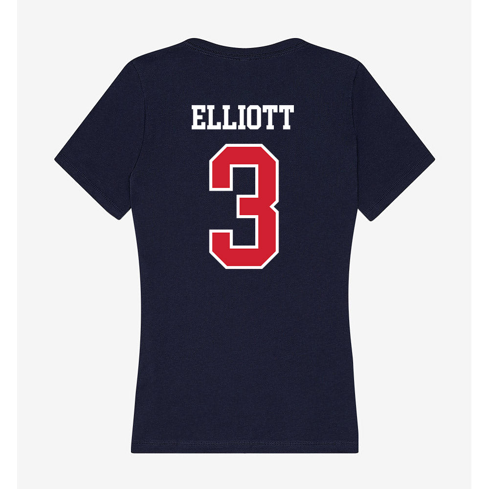 Robert Morris - NCAA Men's Ice Hockey : Dominic Elliott - Women's V-Neck T-Shirt-1
