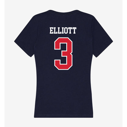 Robert Morris - NCAA Men's Ice Hockey : Dominic Elliott - Women's V-Neck T-Shirt-1