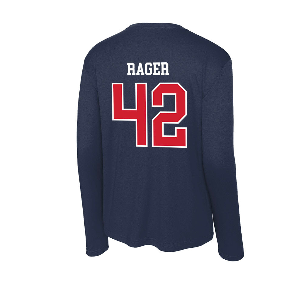 Robert Morris - NCAA Football : Carson Rager - Activewear Long Sleeve T-Shirt-1