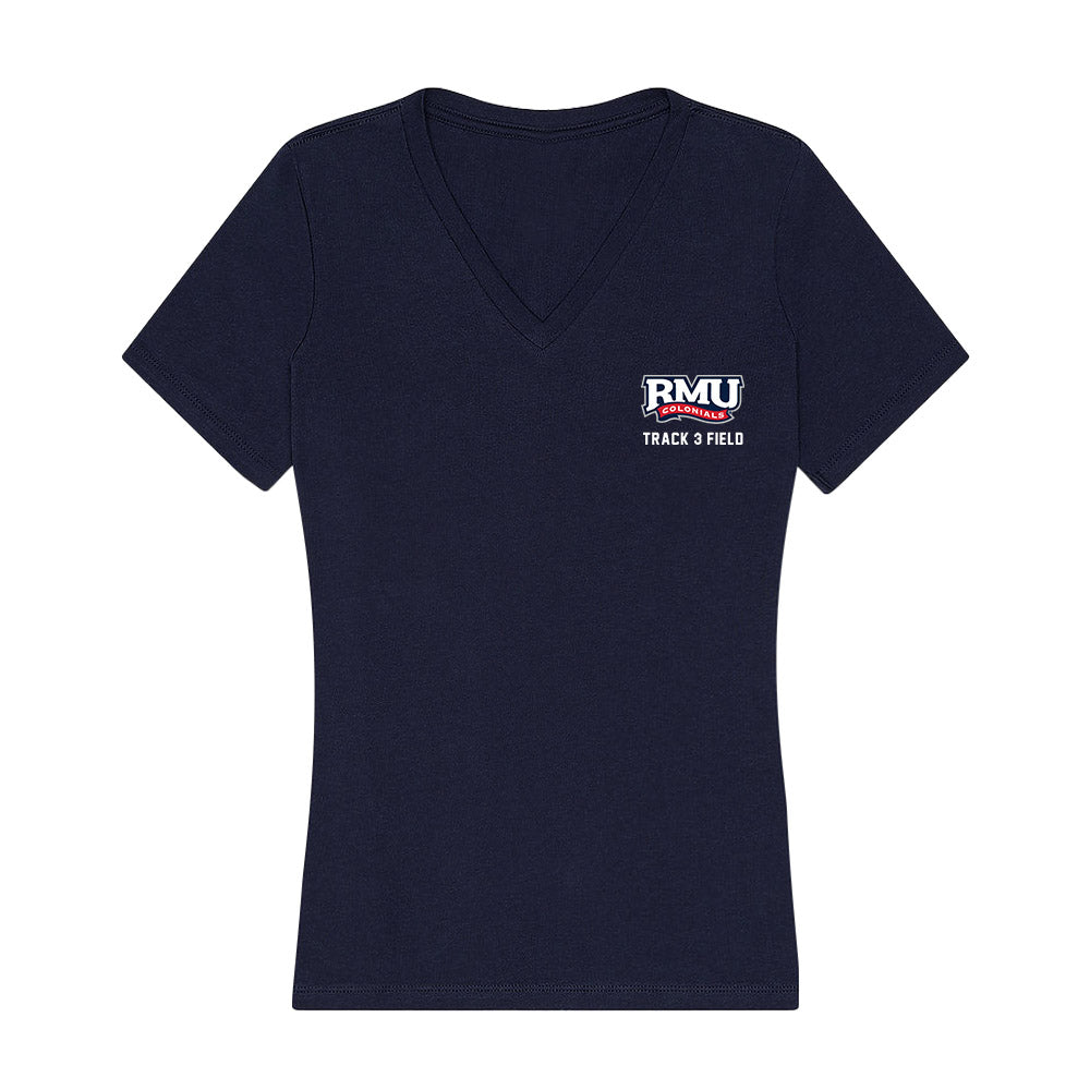 Robert Morris - NCAA Women's Track & Field : Ny'Asia Benton - Women's V-Neck T-Shirt-0