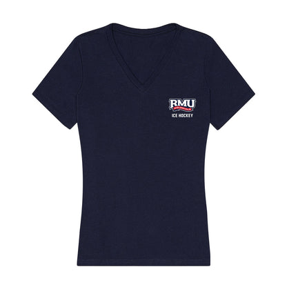 Robert Morris - NCAA Men's Ice Hockey : Croix Kochendorfer - Women's V-Neck T-Shirt-0