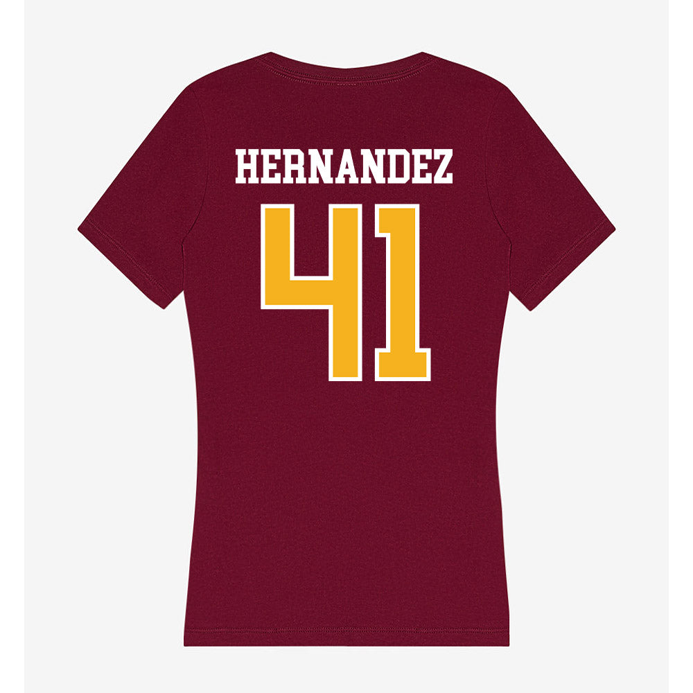 Winthrop - NCAA Baseball : Jaylen Hernandez - Women's V-Neck T-Shirt-1