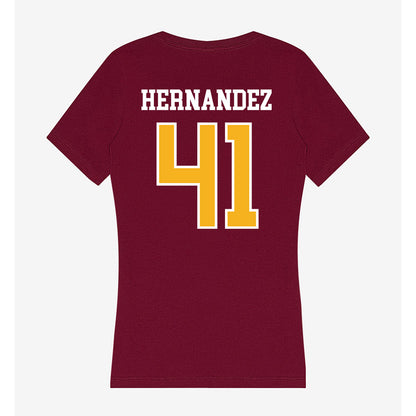 Winthrop - NCAA Baseball : Jaylen Hernandez - Women's V-Neck T-Shirt-1