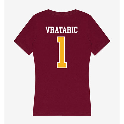 Winthrop - NCAA Women's Soccer : Mia Vrataric - Women's V-Neck T-Shirt-1
