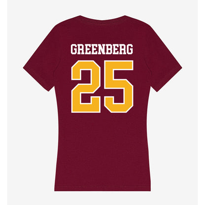Winthrop - NCAA Baseball : Zach Greenberg - Women's V-Neck T-Shirt-1