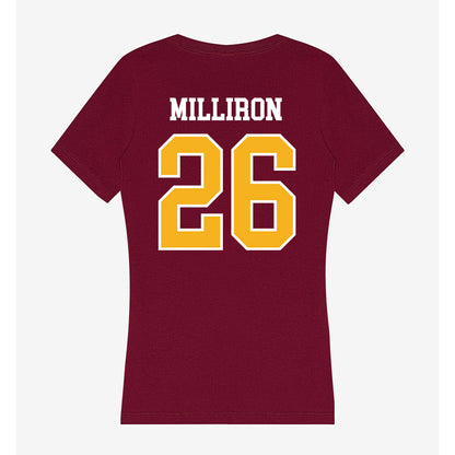 Winthrop - NCAA Women's Soccer : Emma Milliron - Women's V-Neck T-Shirt-1