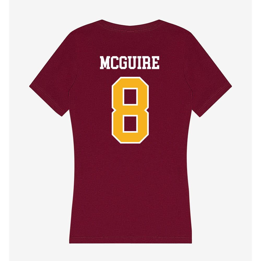 Winthrop - NCAA Baseball : Grant McGuire - Women's V-Neck T-Shirt-1