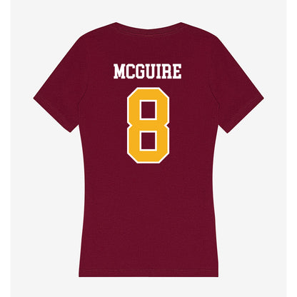 Winthrop - NCAA Baseball : Grant McGuire - Women's V-Neck T-Shirt-1