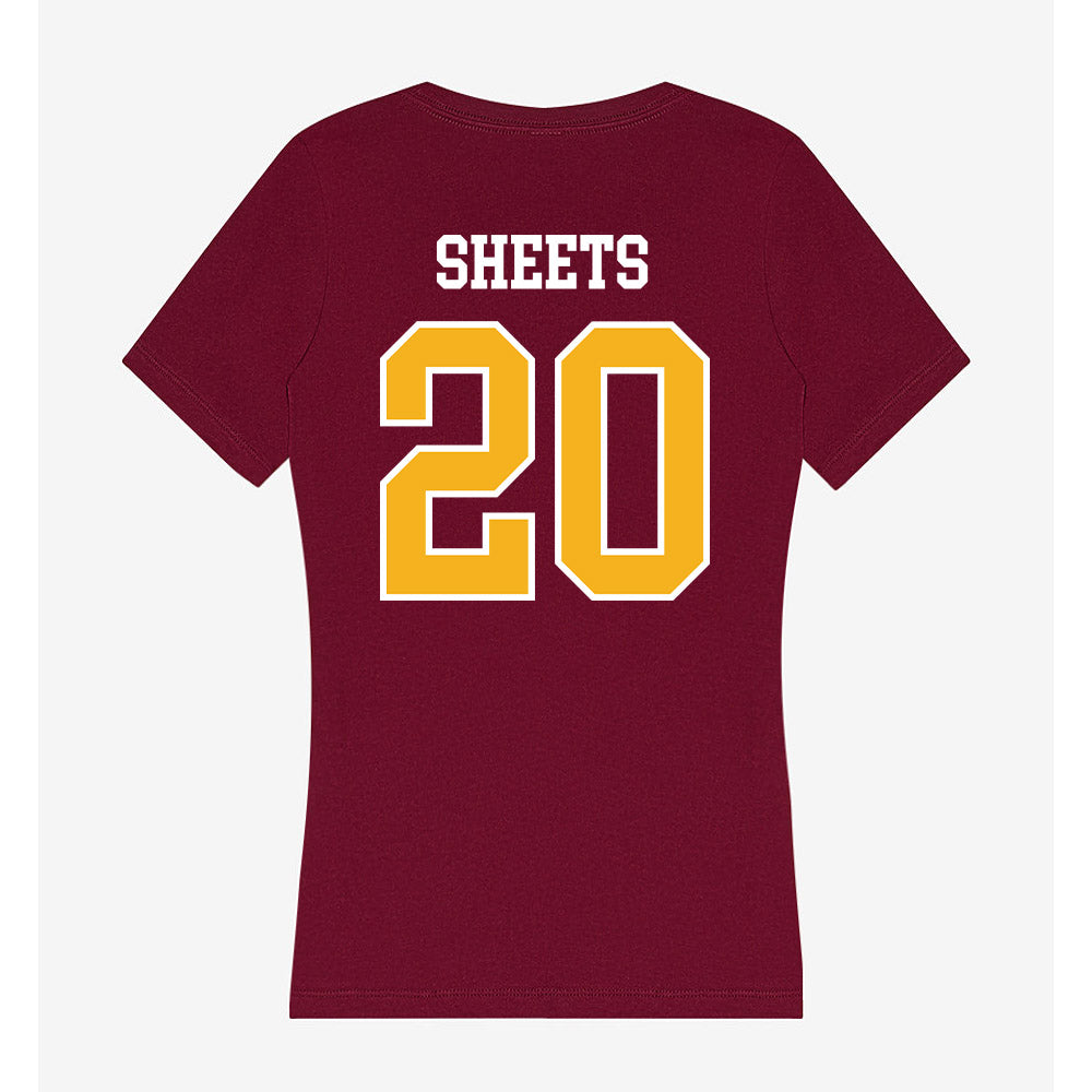 Winthrop - NCAA Women's Soccer : Lindsay Sheets - Women's V-Neck T-Shirt-1