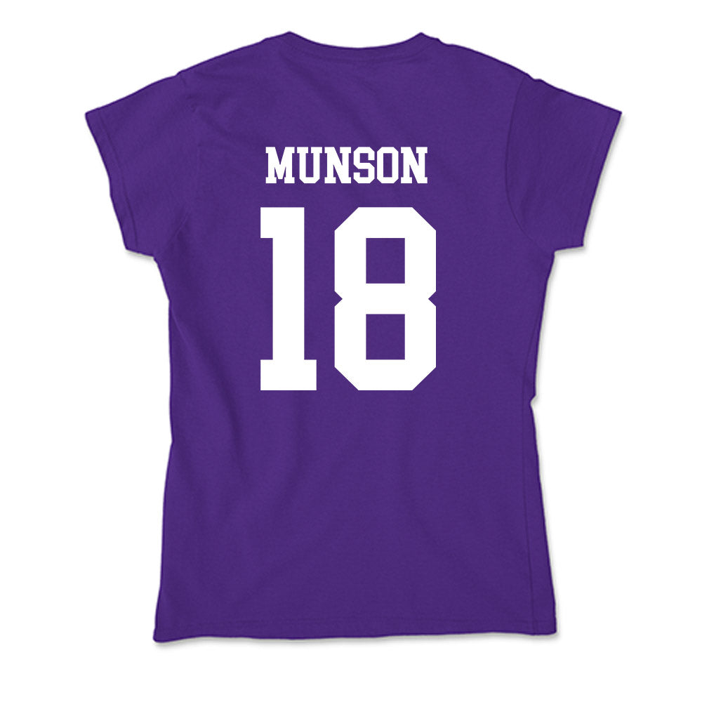 SFA - NCAA Baseball : Kadin Munson - Soft Style Women’s T-Shirt-1