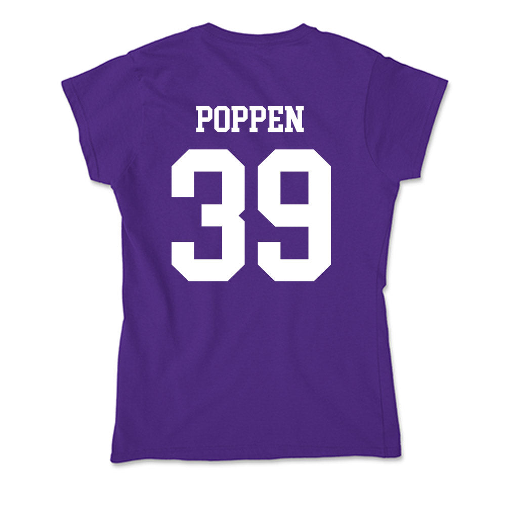 SFA - NCAA Baseball : Mason Poppen - Soft Style Women’s T-Shirt-1