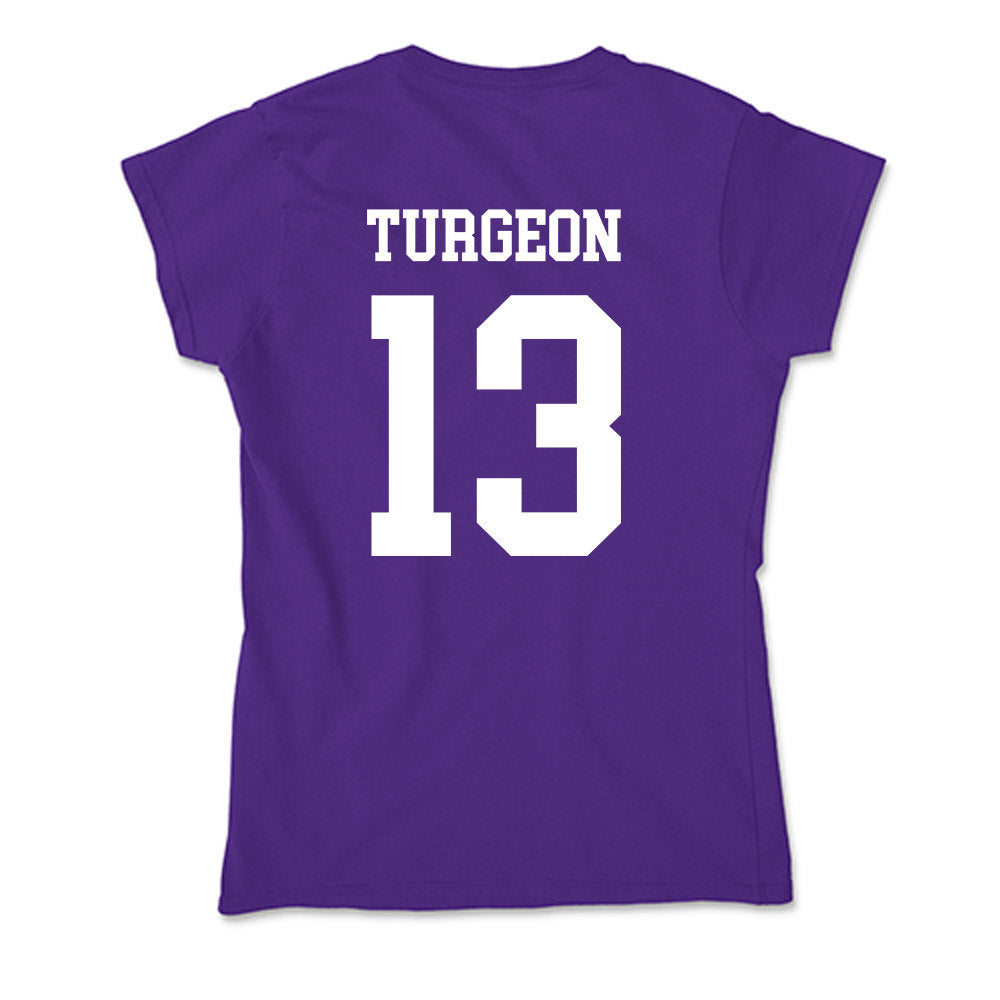 SFA - NCAA Baseball : Dante Turgeon - Soft Style Women’s T-Shirt-1