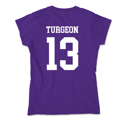 SFA - NCAA Baseball : Dante Turgeon - Soft Style Women’s T-Shirt-1