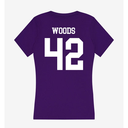 SFA - NCAA Football : Michael Woods - Women's V-Neck T-Shirt-1