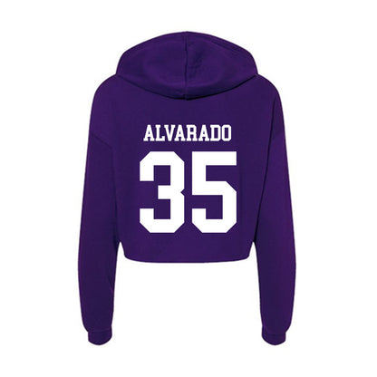 SFA - NCAA Football : Carlos Alvarado - Women's Crop Fleece Hoodie-1