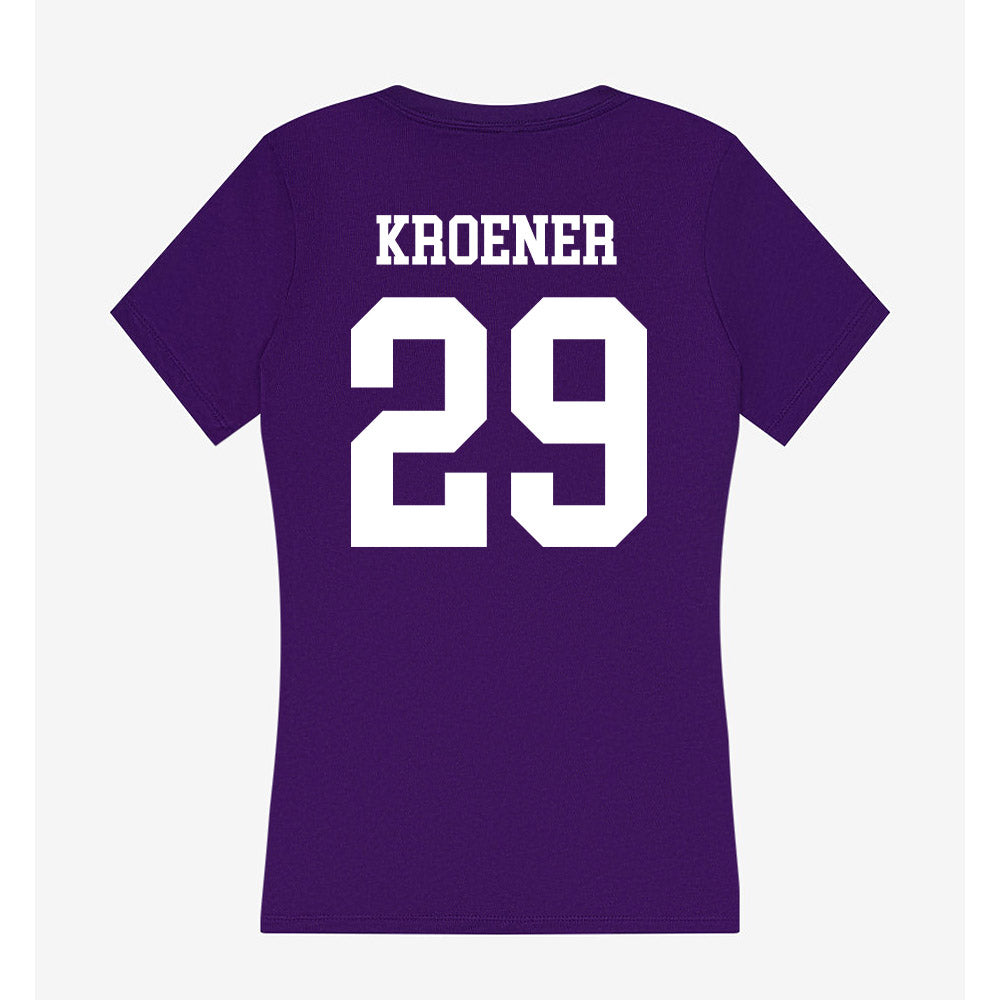 SFA - NCAA Football : Leon Kroener - Women's V-Neck T-Shirt-1