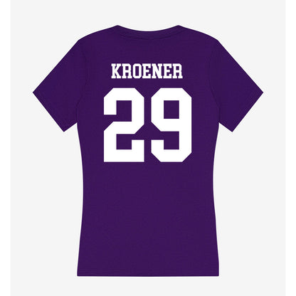 SFA - NCAA Football : Leon Kroener - Women's V-Neck T-Shirt-1
