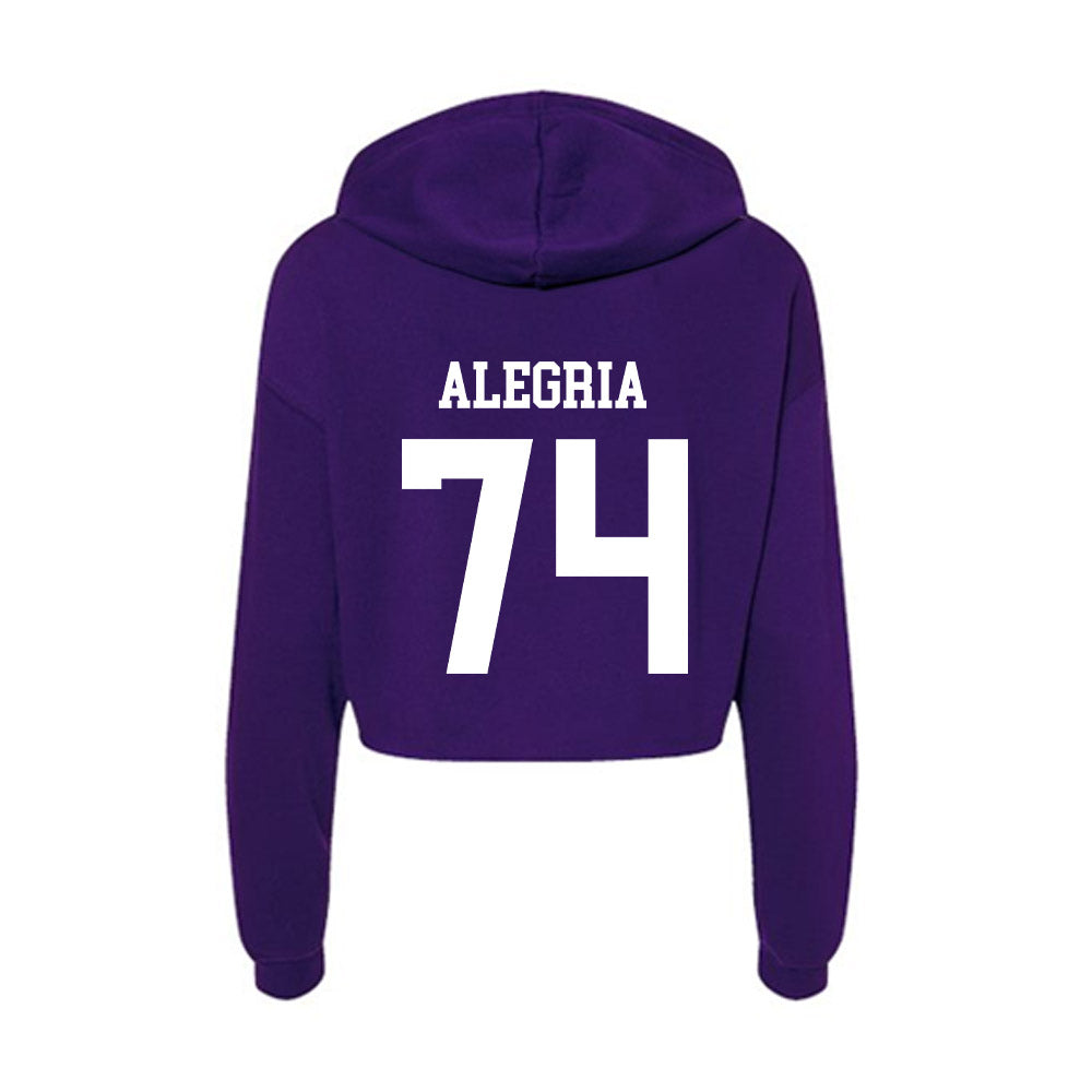SFA - NCAA Football : Giovanny Alegria - Women's Crop Fleece Hoodie-1