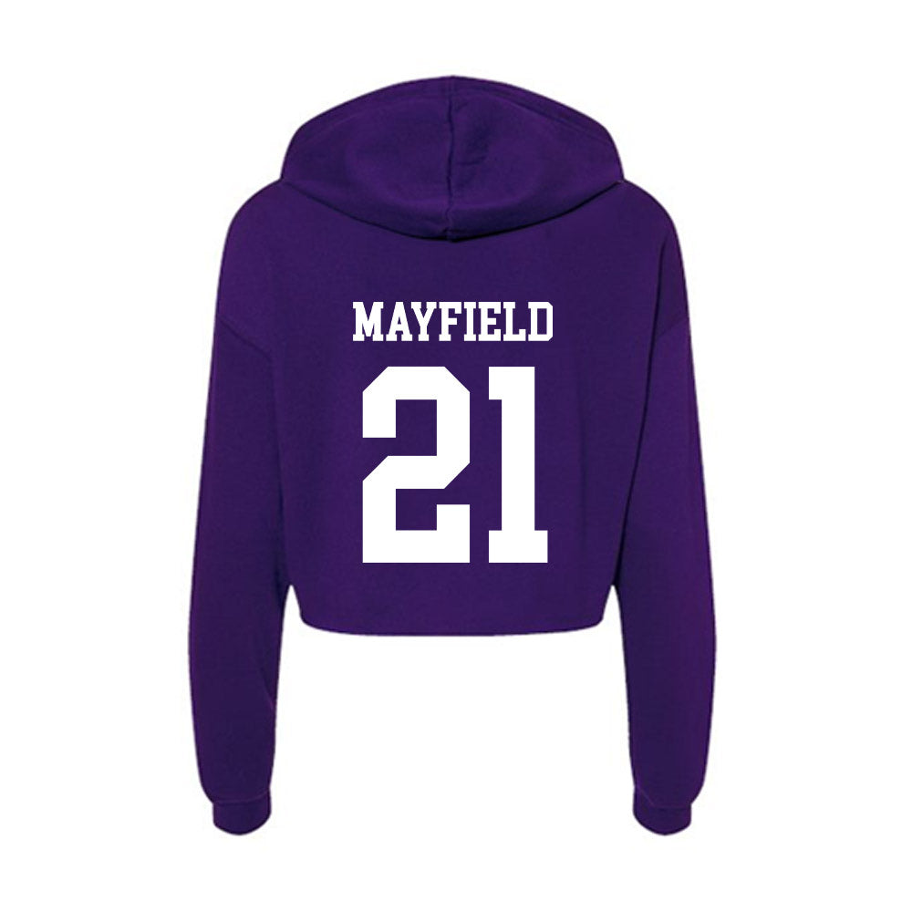 SFA - NCAA Football : Jayvin Mayfield - Women's Crop Fleece Hoodie-1