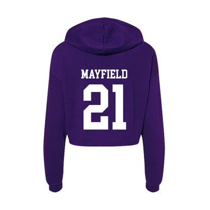 SFA - NCAA Football : Jayvin Mayfield - Women's Crop Fleece Hoodie-1