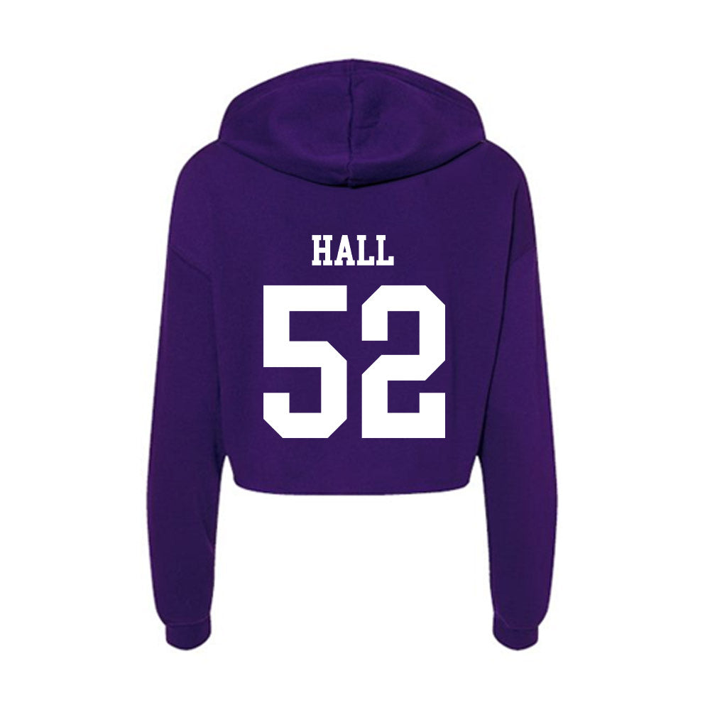 SFA - NCAA Football : Nathan Hall - Women's Crop Fleece Hoodie-1