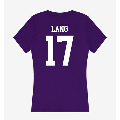 SFA - NCAA Football : Donovan Lang - Women's V-Neck T-Shirt-1