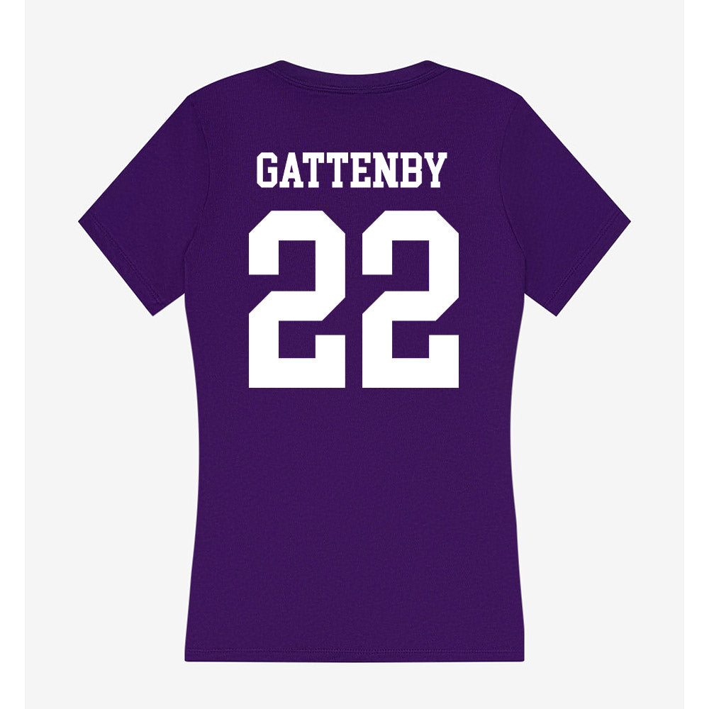 SFA - NCAA Women's Bowling : Carlen Gattenby - Women's V-Neck T-Shirt-1