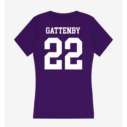 SFA - NCAA Women's Bowling : Carlen Gattenby - Women's V-Neck T-Shirt-1