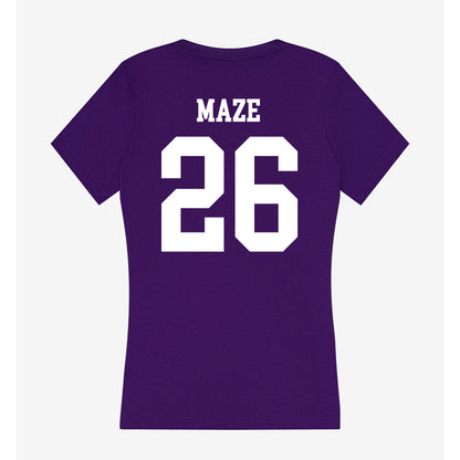SFA - NCAA Football : Justin Maze - Women's V-Neck T-Shirt-1