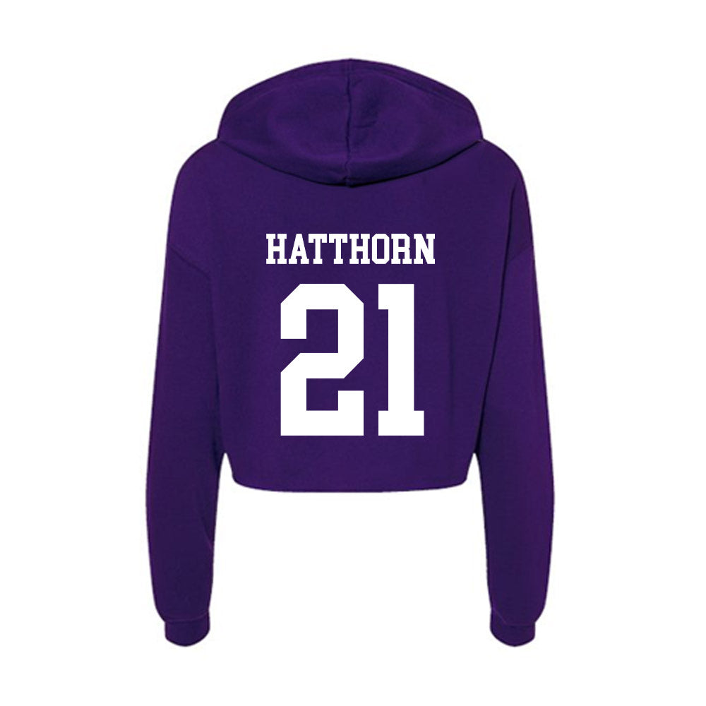 SFA - NCAA Softball : Amelia Hatthorn - Women's Crop Fleece Hoodie-1