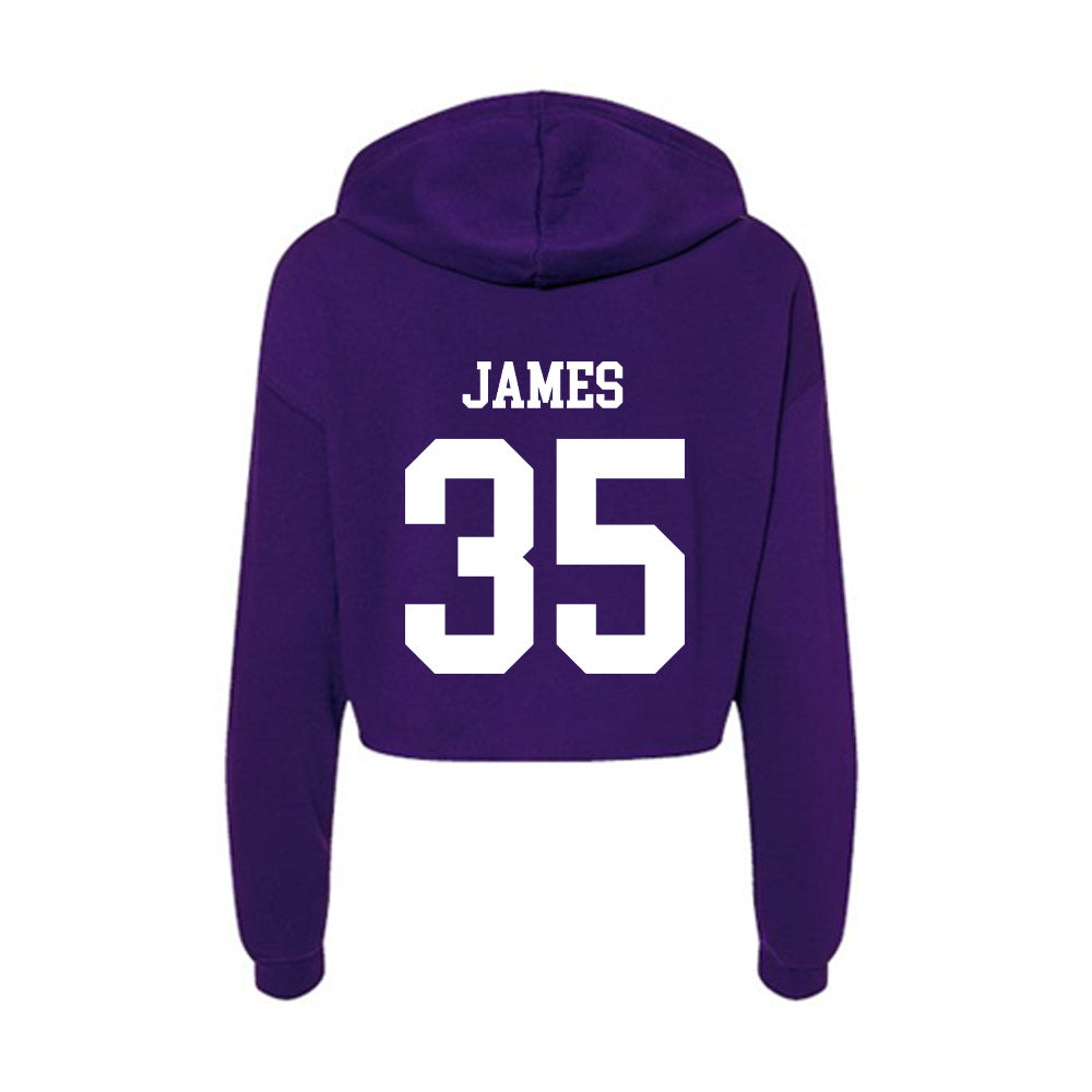 SFA - NCAA Baseball : Jack James - Women's Crop Fleece Hoodie-1