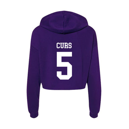SFA - NCAA Baseball : River Curs - Women's Crop Fleece Hoodie-1