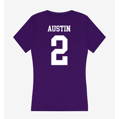 SFA - NCAA Football : Aaron austin - Women's V-Neck T-Shirt-1