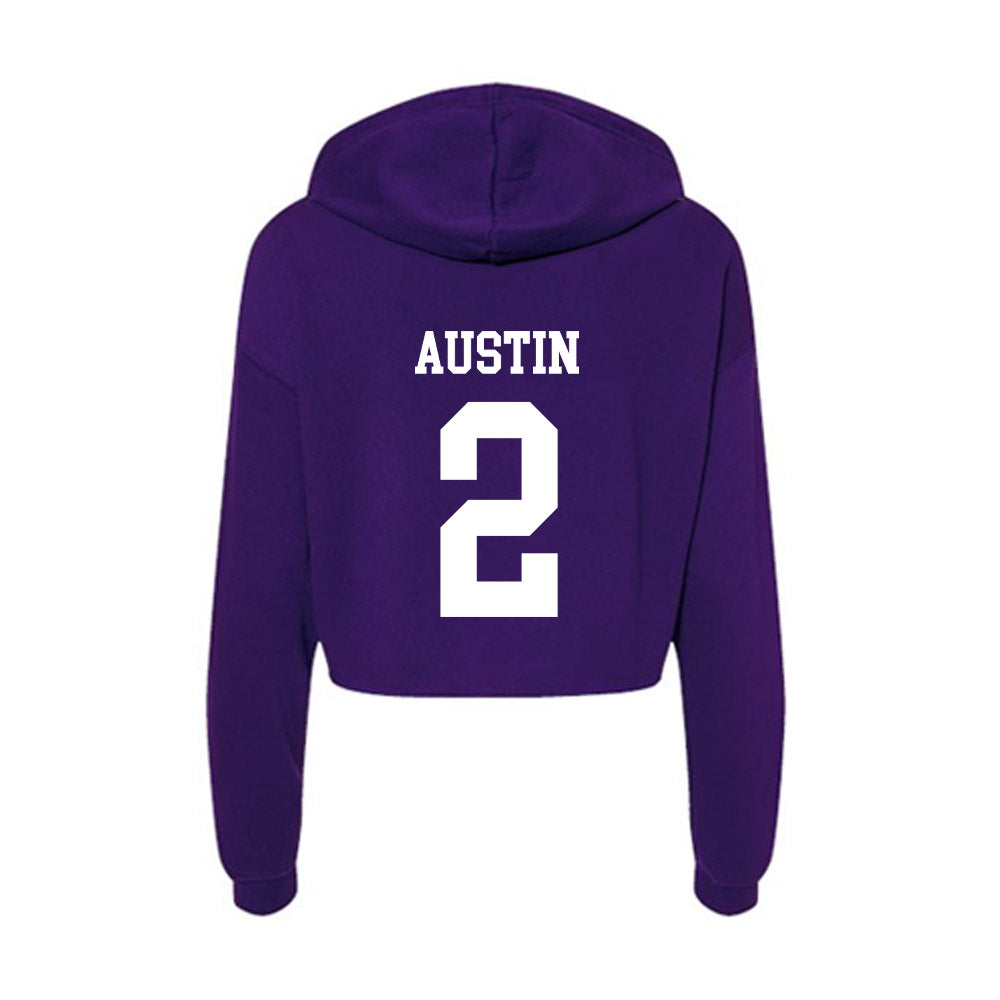 SFA - NCAA Football : Aaron austin - Women's Crop Fleece Hoodie-1
